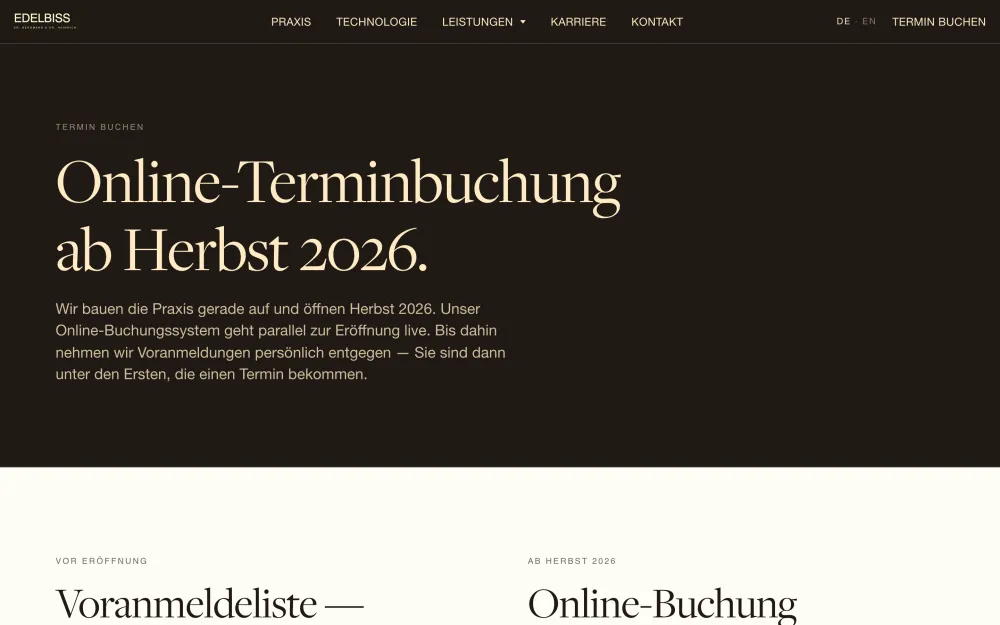 EDELBISS — Terminbuchung
