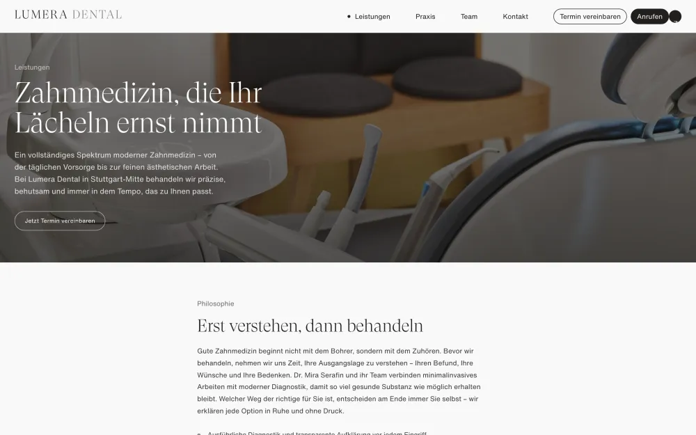 Lumera Dental — Leistungen