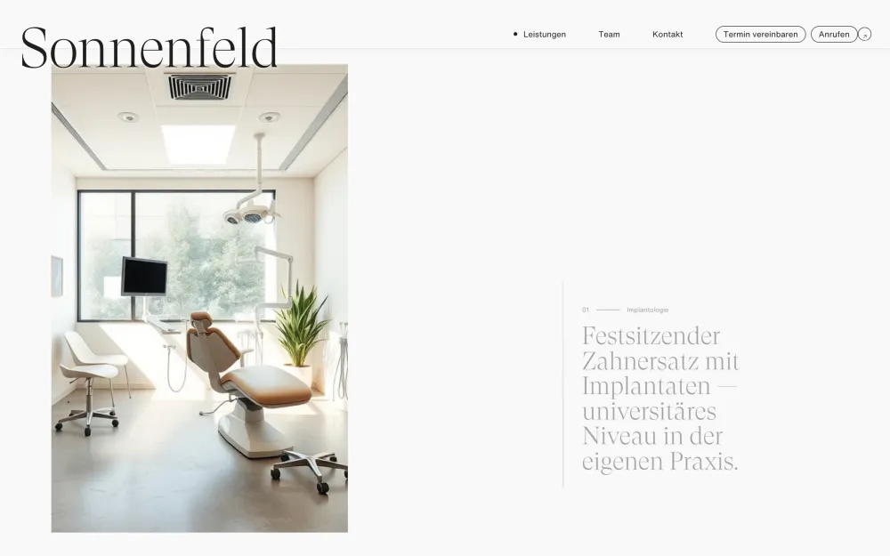 Praxis Sonnenfeld — Empfang