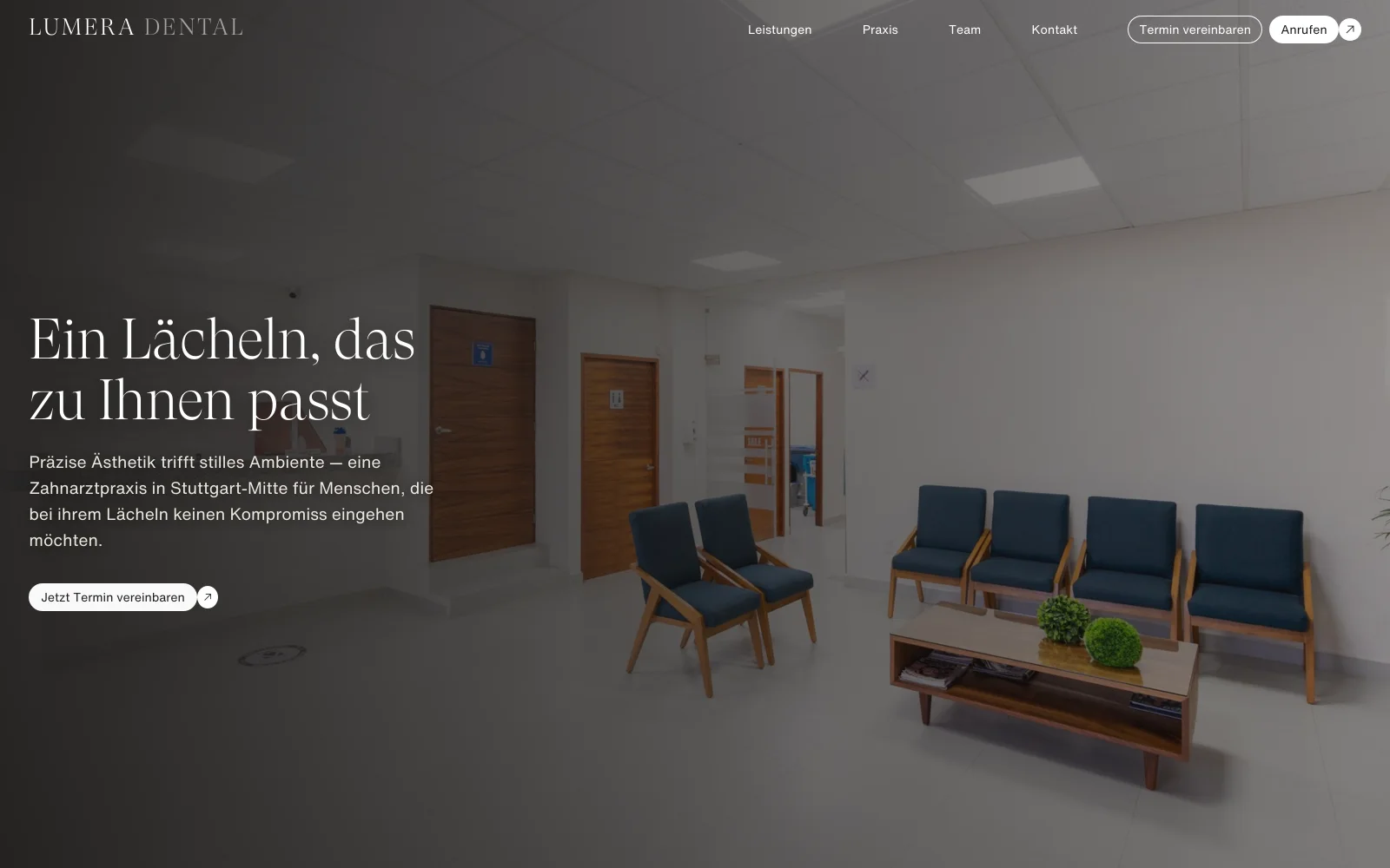 Praxishomepage — Konzeptstudie